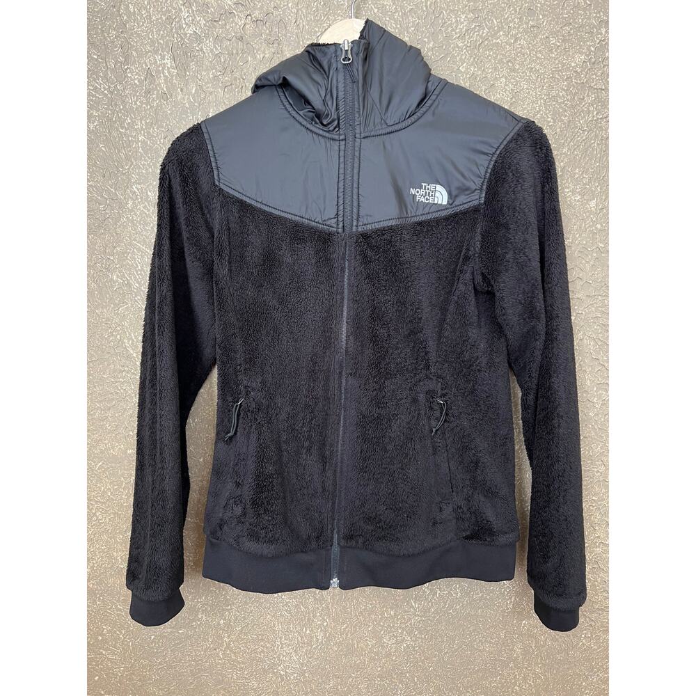 The North Face Women's Oso Hooded Black Fleece Jacket Full Zip Size Small